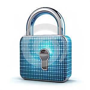 Data Encryption Icon Isolated on White Background, Digital Security Concept