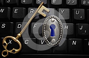 Data encryption key lock photo
