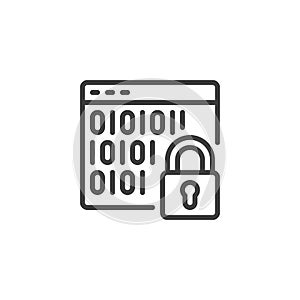 Data Encryption line icon