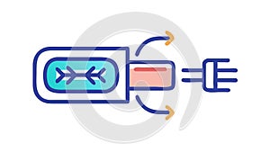Data or Energy Flow with Output, vector design Generative AI