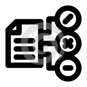 Data Computation, Statistics Outline Icon