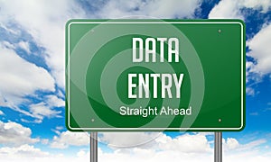Data Entry on Highway Signpost.