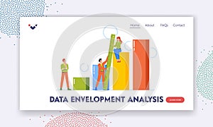 Data Envelopment Analysis Landing Page Template. Benchmark Measurement, Improvement, Growth Concept, Vector Illustration