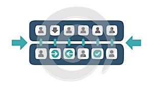 Data Exchange Icon: Information Transfer and Communication, vector design Generative AI