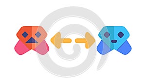 Data Exchange Icons for Digital Communication & Information Flow, vector design Generative AI