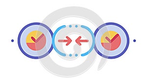 Data Exchange Interaction Arrow Symbol, vector design Generative AI