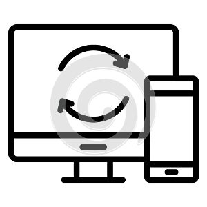 Data exchange Isolated Vector Icon which can easily modify