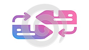 Data Exchange and Synchronization Icon for Digital Communication, vector design Generative AI