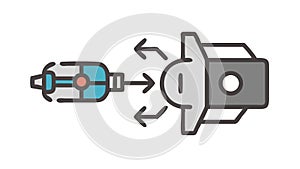 Data Exchange System: Information Flow Digital Communication, vector design Generative AI