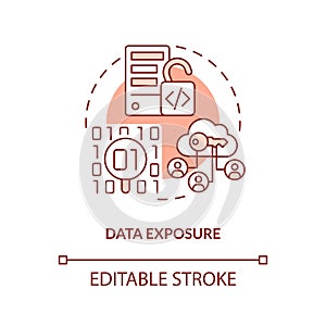 Data exposure terracotta concept icon