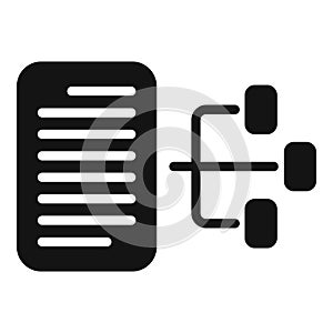 Data file scheme icon simple vector. Cloud process