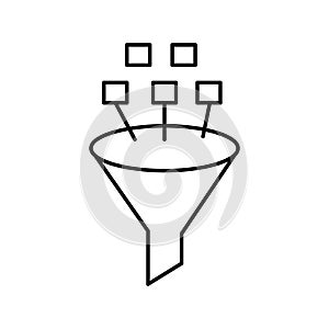 Data filter Isolated Vector icon which can easily modify or edit
