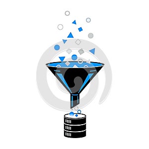 Data Filtering Concept with Funnel and Database