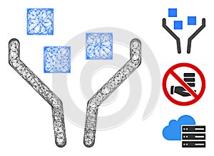 Data Filtering Polygonal Web Vector Mesh Illustration