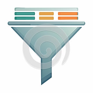 Data Filtering and Sales Funnel Icon
