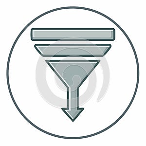 Data Filtering and Sorting Funnel Icon