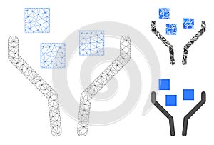 Data Filtering Vector Mesh Network Model and Triangle Mosaic Icon