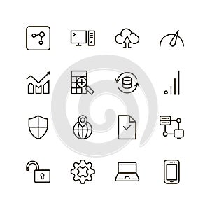 Data flat icon