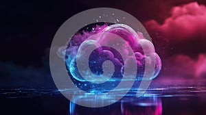 data flickering cloud storage icon