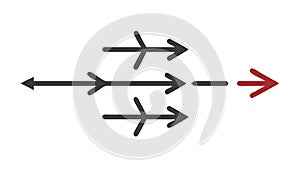 Data Flow Arrows, Information Transfer Digital Movement, vector design Generative AI