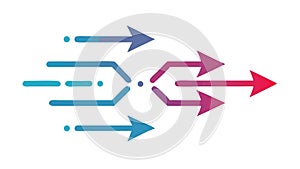 Data Flow Arrows Input Output Process Vector, vector design Generative AI