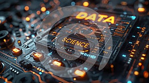 Data flow concept, big data technology and data science illustration, visualizing complex information. Generative AI