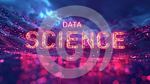 Data flow concept, big data technology and data science illustration, visualizing complex information. Generative AI