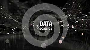 Data flow concept, big data technology and data science illustration, visualizing complex information. Generative AI