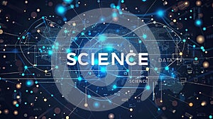 Data flow concept, big data technology and data science illustration, visualizing complex information. Generative AI
