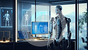robot data flow concept networking.