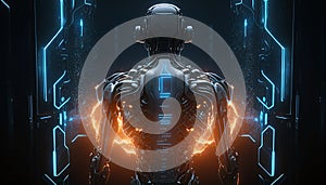 robot data flow concept networking.