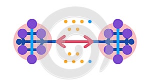 Data Flow Direction Arrow Process Vector Art, vector design Generative AI