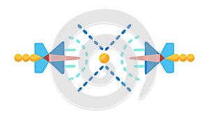 Data Flow and Exchange, Information Network and Connectivity Icon, vector design Generative AI