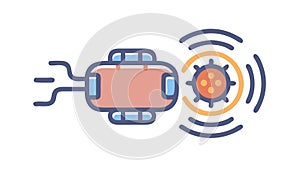 Data Flow Gear Technology Vector, vector design Generative AI