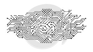 Data Flow Grid: Abstract Circuit Pattern Element, vector design Generative AI