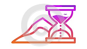 Data Flow Hourglass, Information Processing Vector, vector design Generative AI