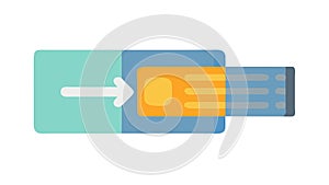 Data Flow Information Transfer Icon, vector design Generative AI