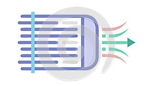Data Flow or Information Transfer Icon, vector design Generative AI