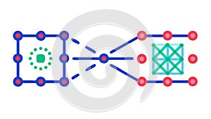 Data Flow Network Architecture Digital Connection Tech Vector Design, vector design Generative AI