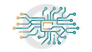 Data Flow Network, Interconnected System, Digital Pipeline, vector design Generative AI