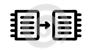 Data Flow Process Automation Icon: System Workflow, vector design Generative AI