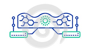 Data Flow Processor Network Digital Information System Vector, vector design Generative AI