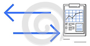 Data Flow Representation with Arrows and Analytics on Clipboard