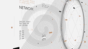 Data flow structuring and analysis, cyber protection and processing, futuristic technology business presentation, illustration,