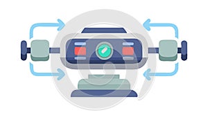 Data Flow System: Information Exchange, Network, Digital Processes, vector design Generative AI