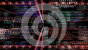 Data flow in a vast communication network. A concept that represents the Meta verse.