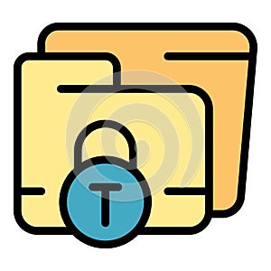 Data folder icon vector flat