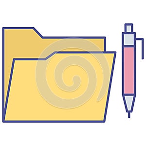 Data folder Isolated Vector icon which can easily modify or edit