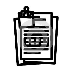 data folder line icon vector illustration