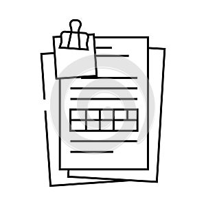 data folder line icon vector illustration